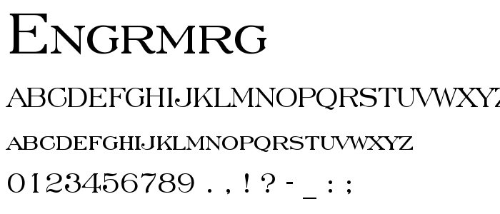 Engrmrg font