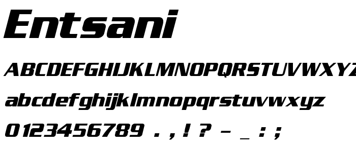 Entsani font