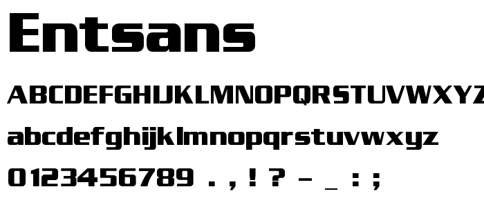 Entsans font