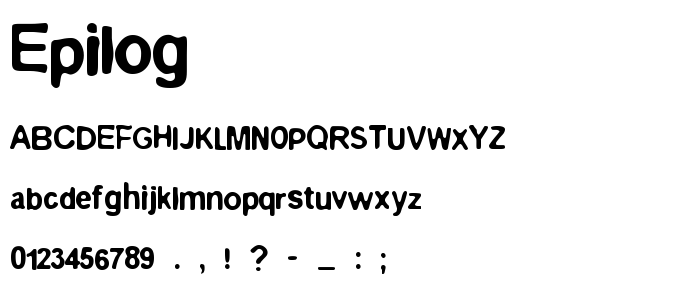 Epilog font