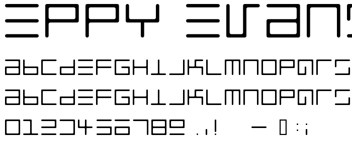 Eppy_Evans font