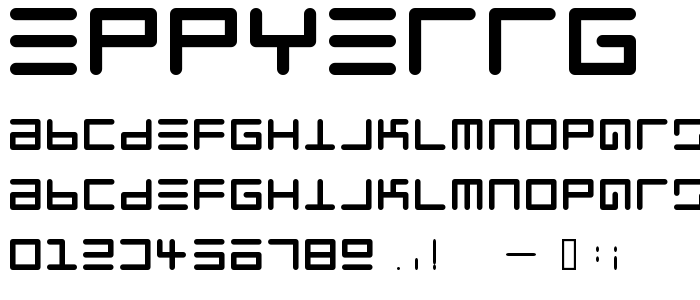 Eppyerrg font