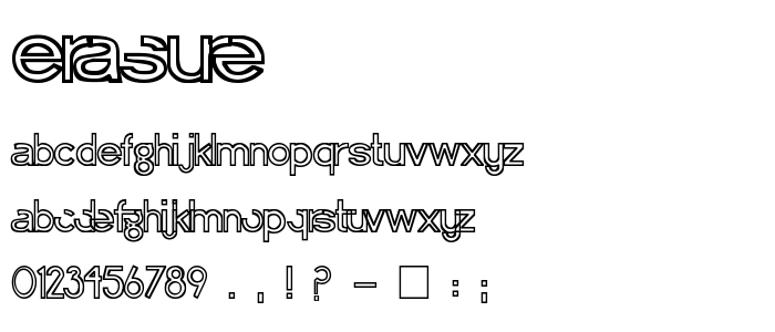 Erasure font