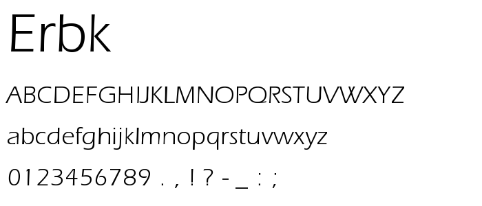 Erbk font