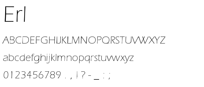 Erl font