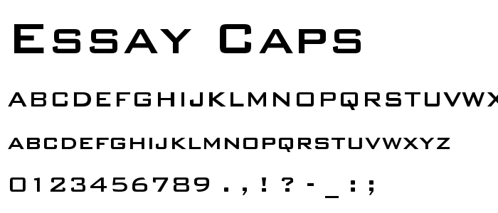 Essay_Caps font