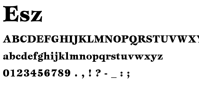 Esz font