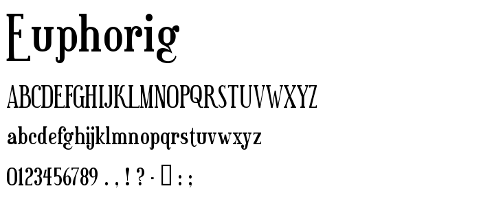 Euphorig font