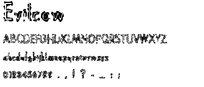 Evilcow font