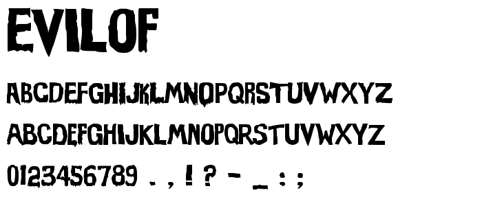 Evilof font