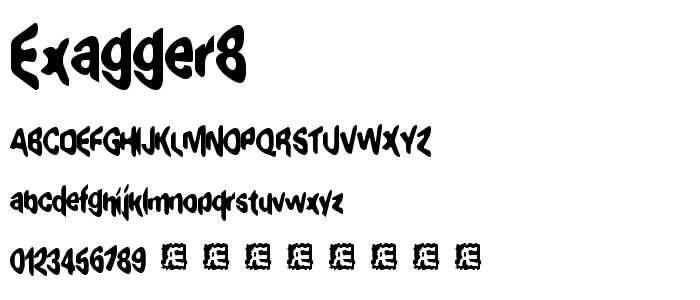 Exagger8 font