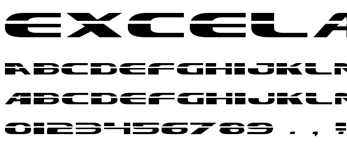 Excelates font