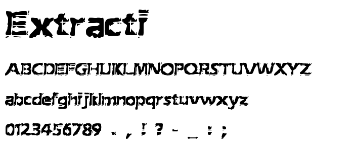 Extracti font