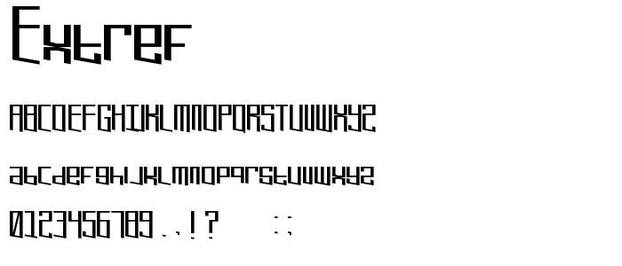 Extref font