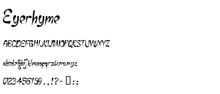 Eyerhyme font