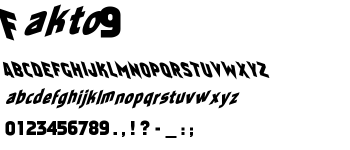 Fakto9 font