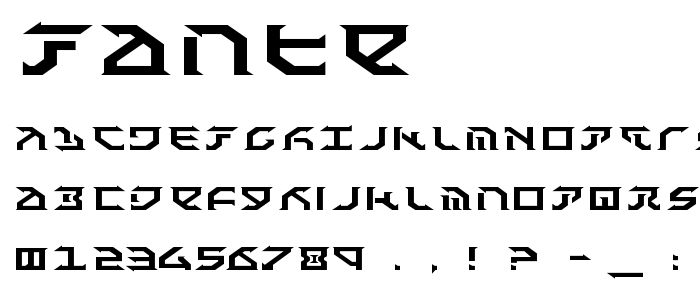 Fante font