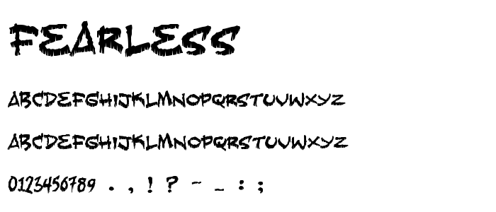 Fearless font