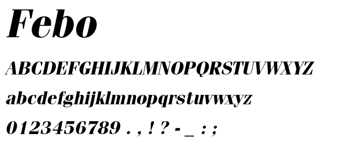 Febo font