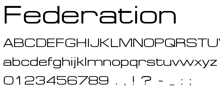 Federation font