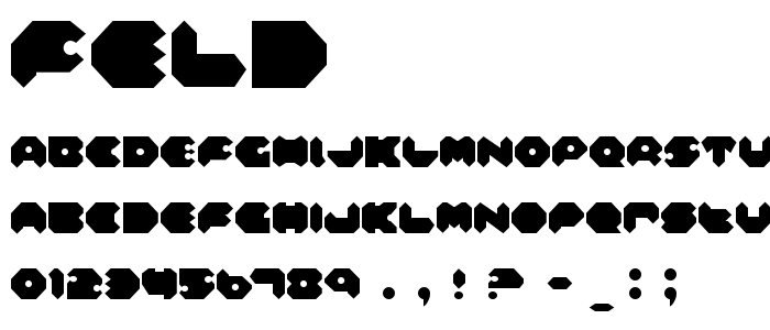 Feld font