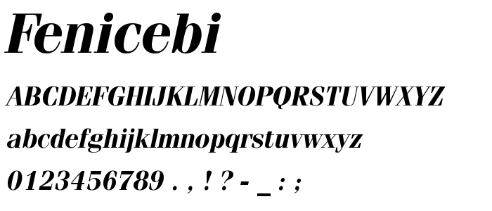 Fenicebi font