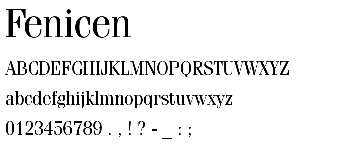 Fenicen font