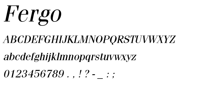 Fergo font