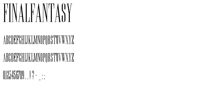 Finalfantasy font