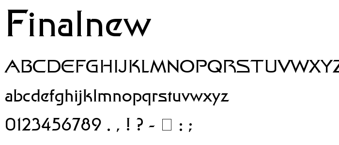 Finalnew font