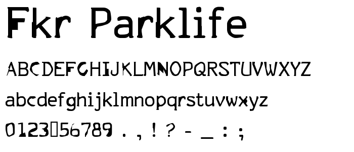 Fkr Parklife font