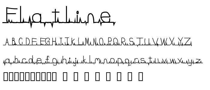 Flatline font