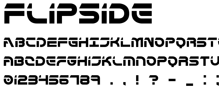 Flipside font