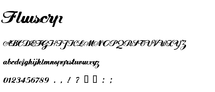 Flwscrp font