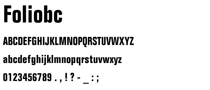 Foliobc font