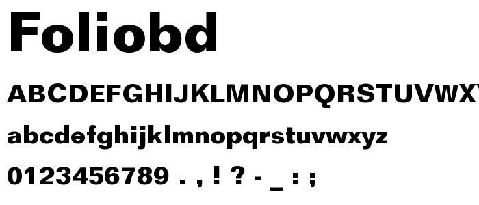 Foliobd font