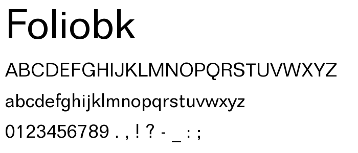 Foliobk font