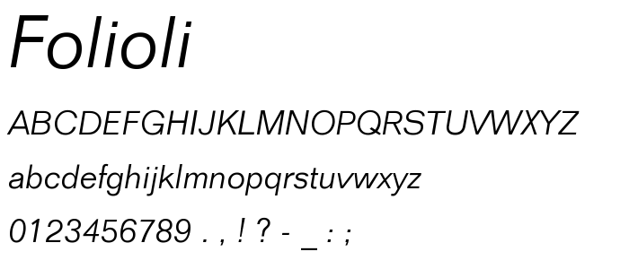 Folioli font