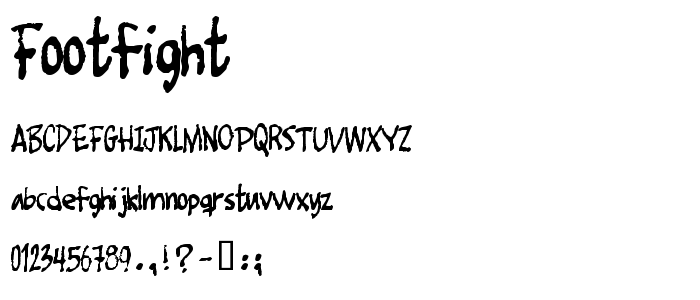 Footfight font