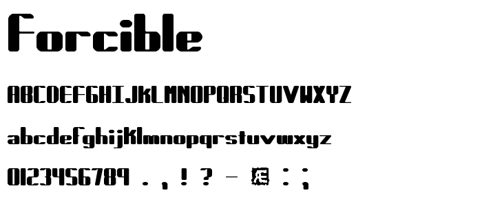 Forcible font