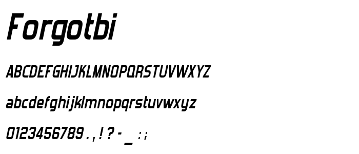 Forgotbi font