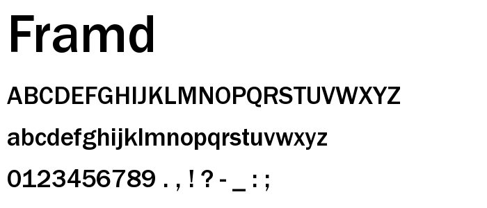 Framd font