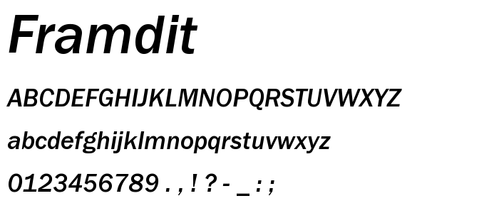 Framdit font