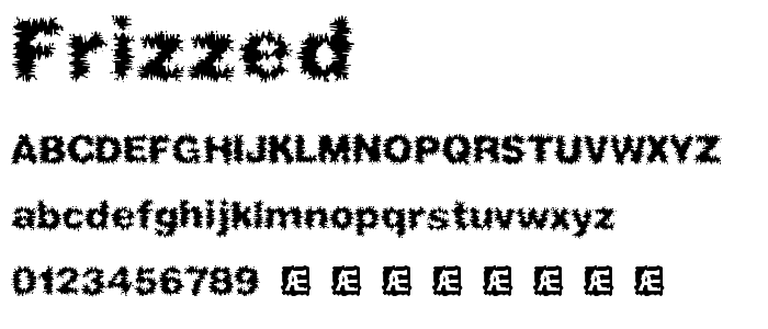 Frizzed font