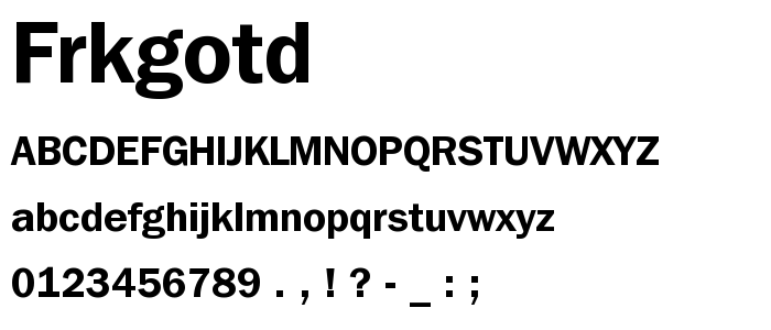 Frkgotd font