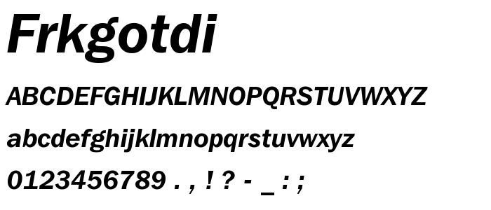 Frkgotdi font