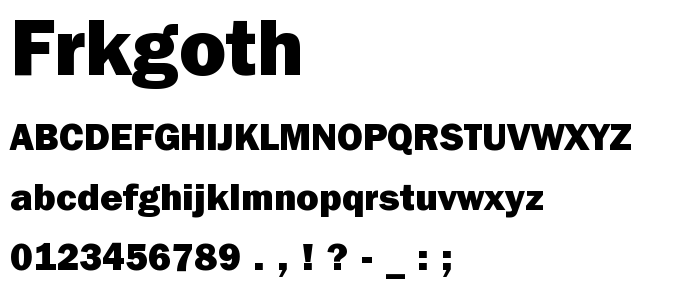 Frkgoth font