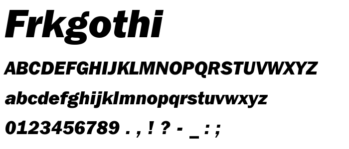 Frkgothi font