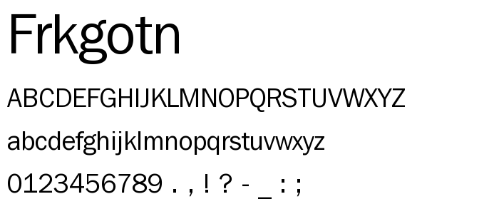 Frkgotn font