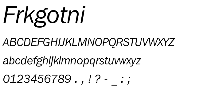 Frkgotni font